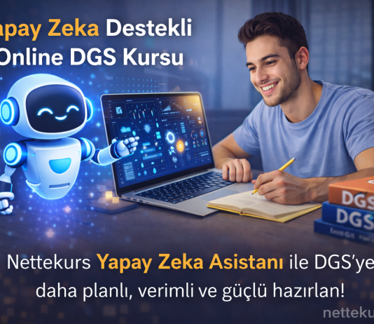 Nettekurs yapay zeka destekli online DGS kursu kapak görseli